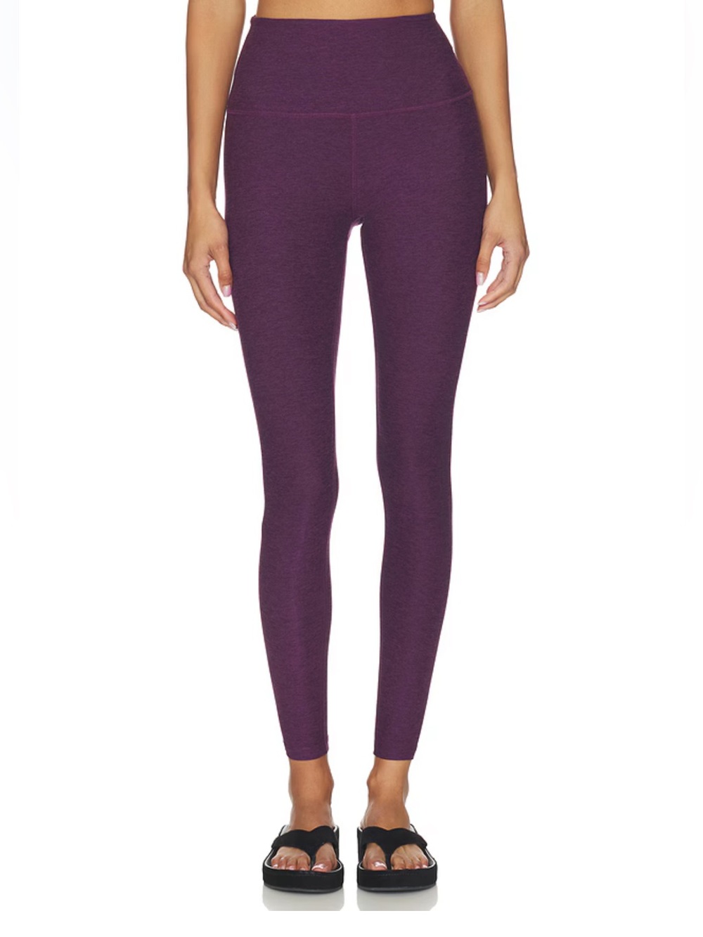 Spacedye Leggings in Brilliant Blackberry Heather Beyond Yoga